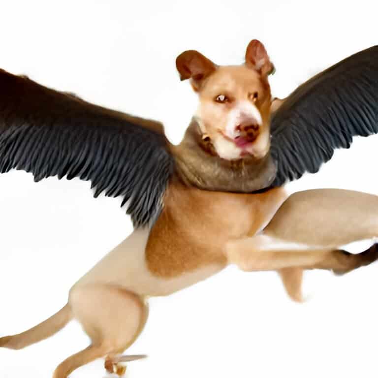 Dog with wings - ai generated image
